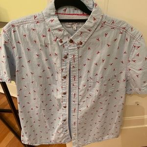 Men's Sovereign Codes button down lobster shirt, size L